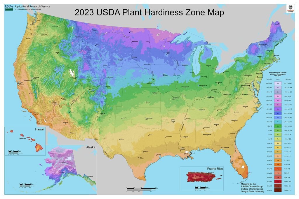 USDA Plant Hardiness Zones